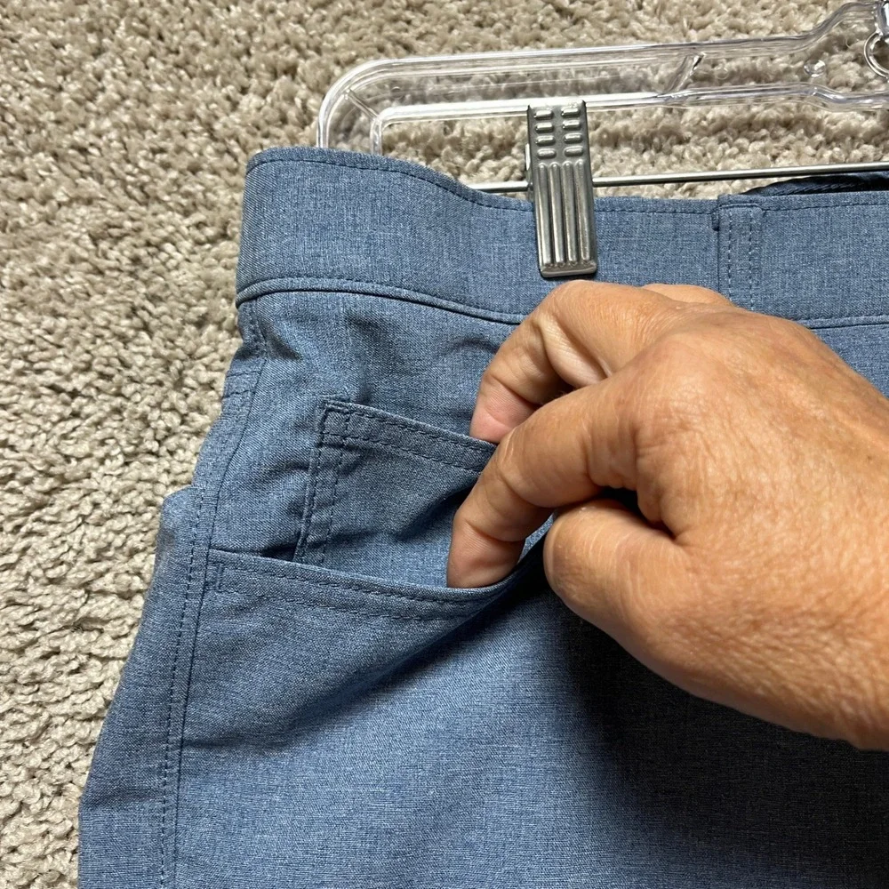 Bonobos Golf Pants Men 34x32 Blue Slim Fit Heathered Stretch Waistband 5-Pocket